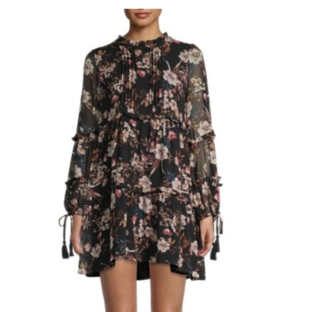 SAKS FIFTH AVENUE Floral Tiered Dress - L